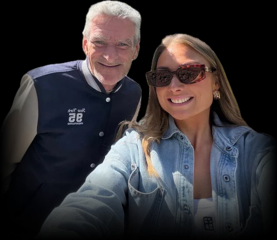 A participant and support worker on a walk