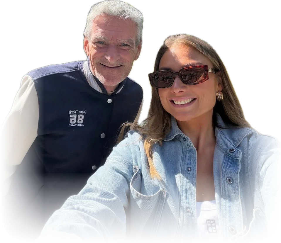 A participant and his support worker on a rainforest day out